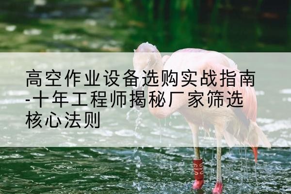 姚安剪叉式升降机厂家-高空作业设备选购实战指南-十年工程师揭秘厂家筛选核心法则