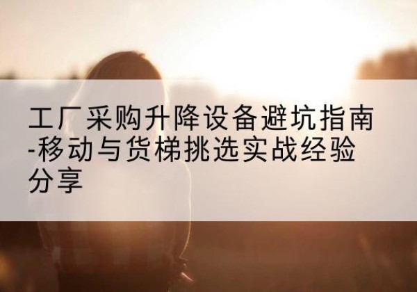 姚安移动式升降机怎么选-工厂采购升降设备避坑指南-移动与货梯挑选实战经验分享